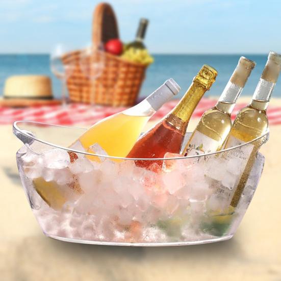 Ice Bucket 5L Large Capacity Boat Shape Ice Container with Ice Shovel Ice Pail for Party Wine Beer Champagne