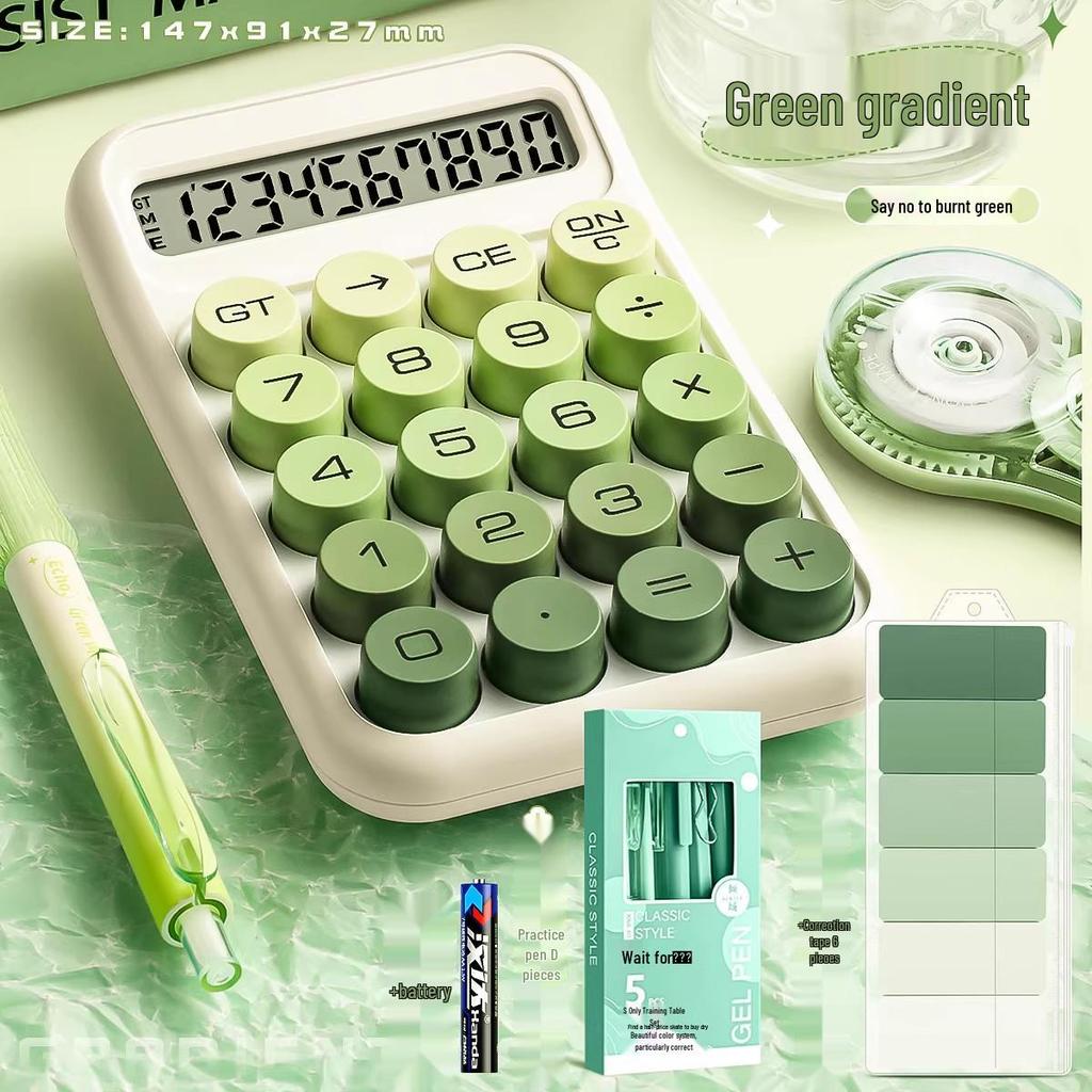 Gradient Goddess Multifunctional Office & Exam Calculator with Flexible Keyboard