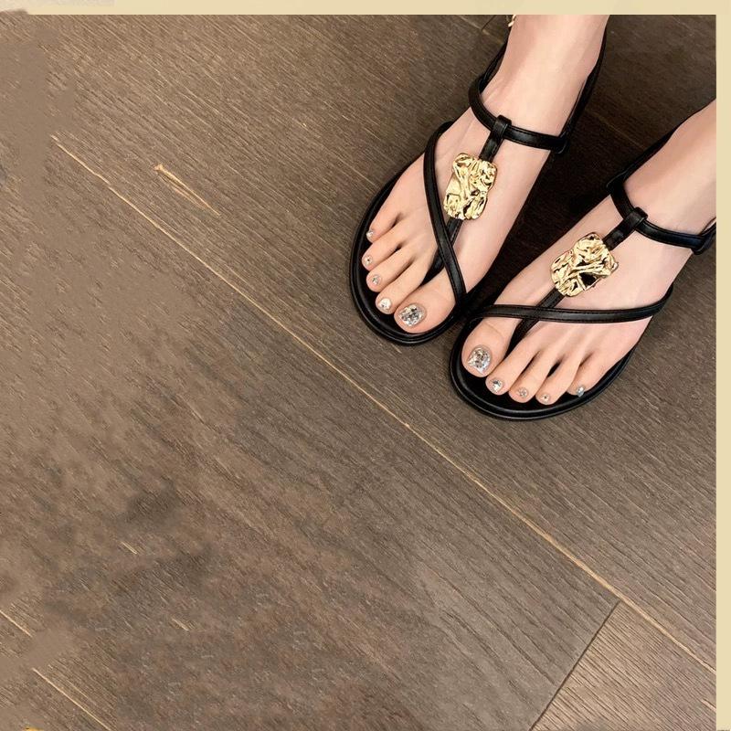 Grape Women, Holiday Wind Fine Belt, Toe Metal Buckle, Thick Heel Sandals Women's 2025 New Summer