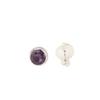 Amethyst Gemstone 925 Sterling Silver Jewelry Handmade Earrings 0.53" For Women EE-147-4