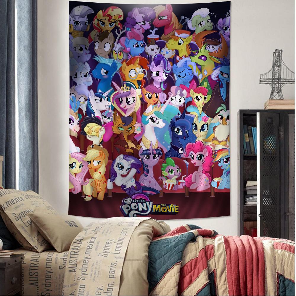 Cute MMy Cartoon PPony LLittle DIY Wall Tapestry Hanging Tarot Hippie Wall Rugs Dorm Home Decor