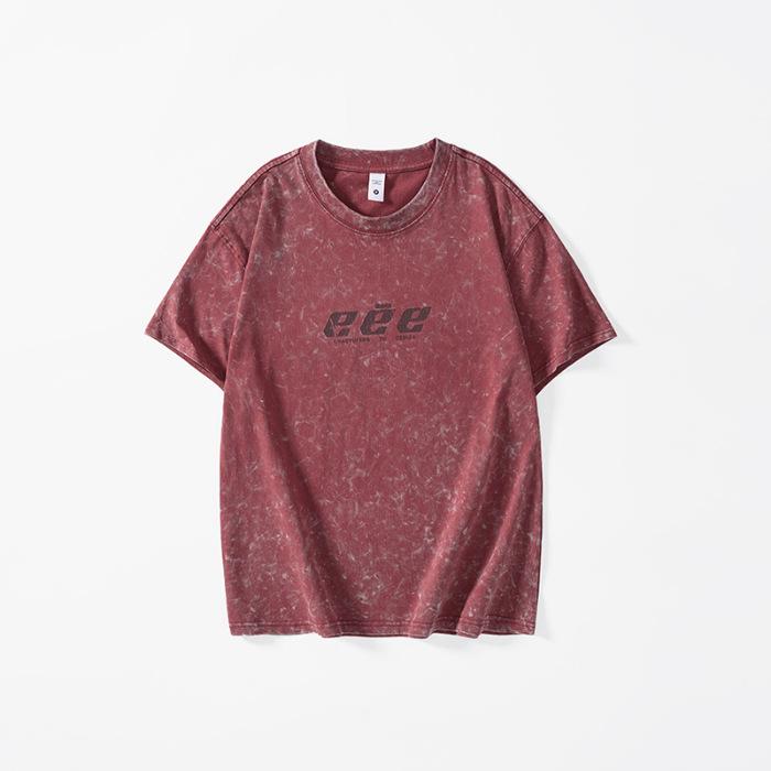 

Новая летняя мужская футболка с коротким рукавом большого размера, свободная, хлопковая, с круглым вырезом и принтом 4XL