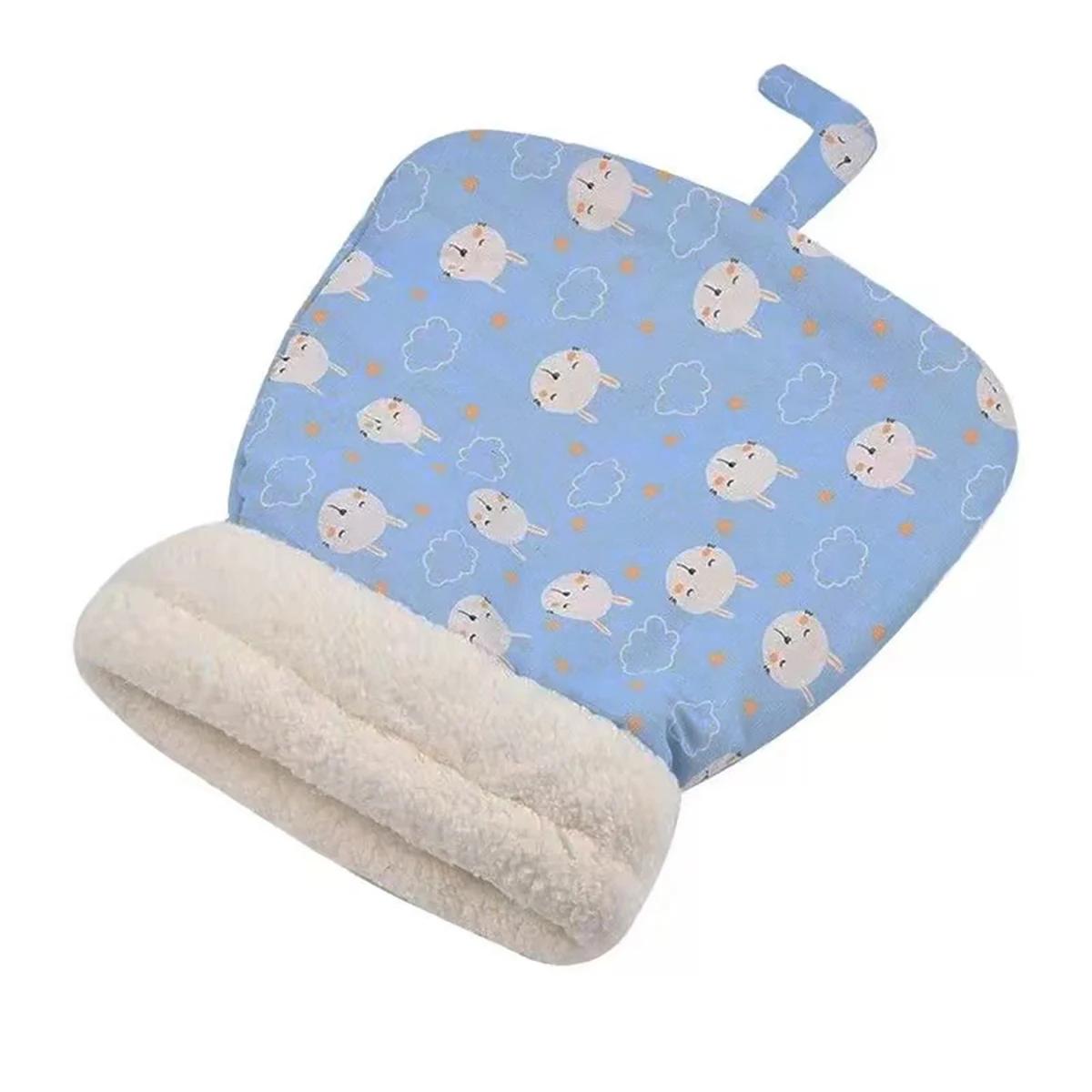 

Autumn and winter warm cat kennel, closed cat bed, cute cat sleeping bag, Christmas essential pet supplies синий