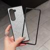 For Samsung Galaxy Z Fold6 5G Case Rhinestone Decor PU Leather Coated PC Phone Cover