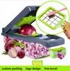 Hot Selling 16 In 1 Multifunctional Vegetable Chopper Container Stainless Steel Kitchen Accessory Durable for Home Use