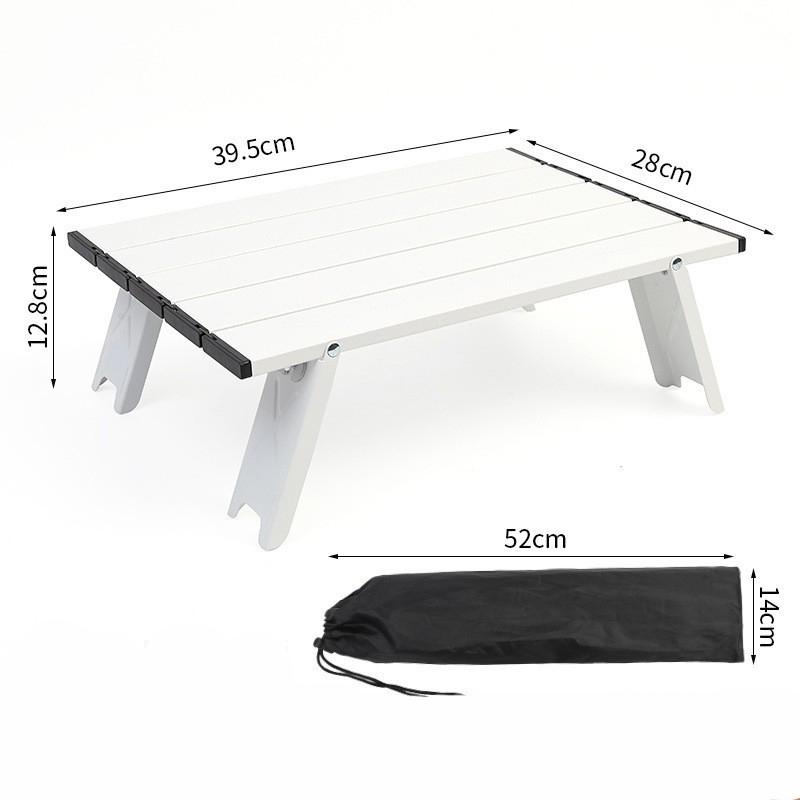 

Convenient Mini All-aluminum Alloy Folding Table Outdoor Leisure Tent Camping Aluminum Plate Coffee Table білий