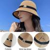 Breathable Bucket Hat Letter Decor Beach Cap Wide Brim Fisherman's Hat  Women Girls