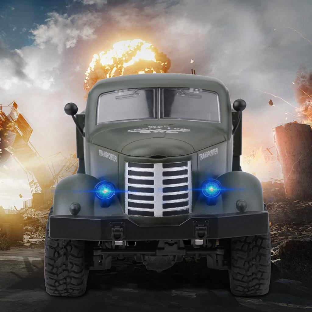 1 16 Model Remote Control Six Wheel Drive Military Truck RC Toy Car(Green)