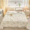 Luxury Floral Style Summer Quilt Skin-friendly Comfortable Ultra Soft Air Conditioning Cooling Quilts Home Travel Thin Blanket
