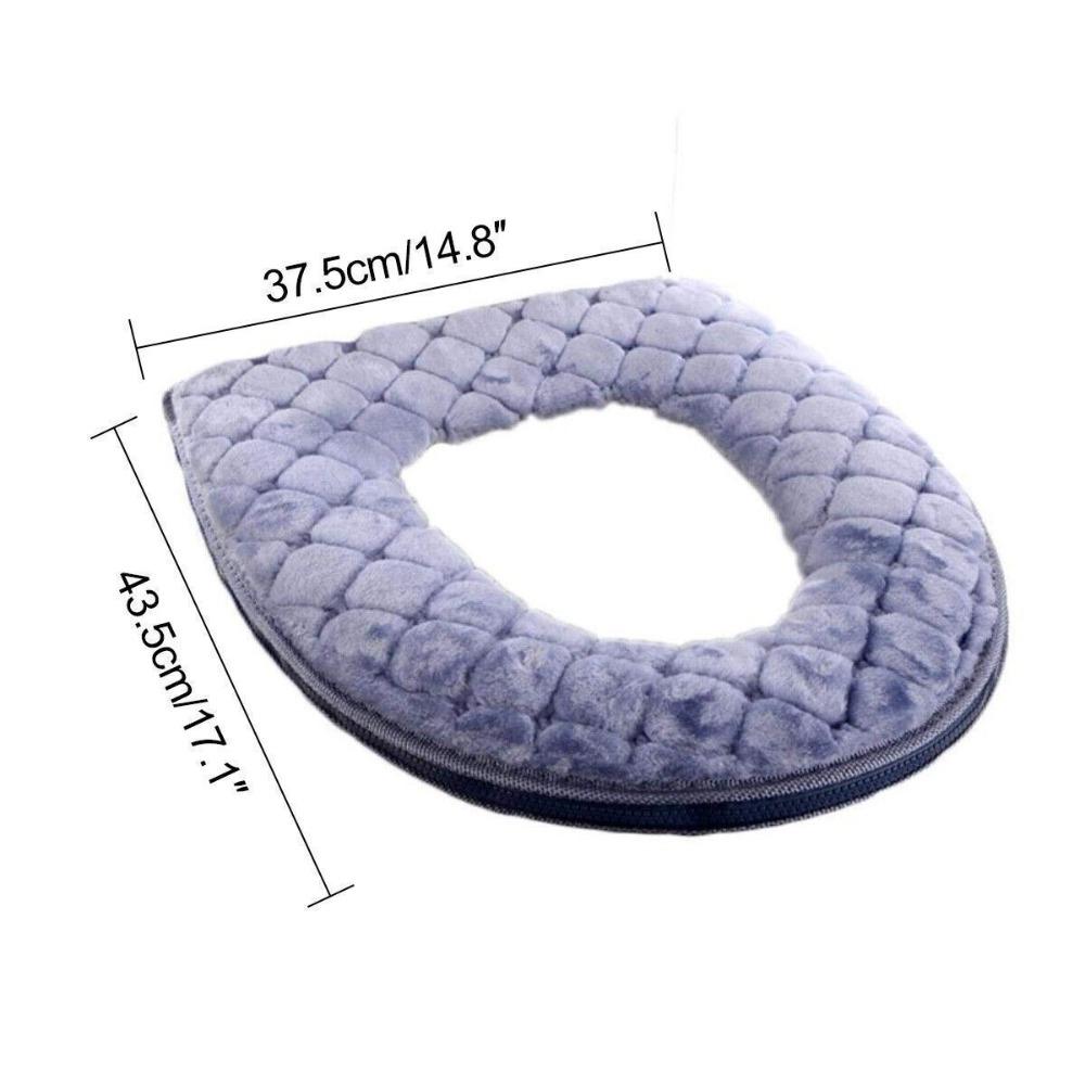 Winter Bathroom Toilet Seat Cover Washable Soft Thickening Warmer Pad Cushion Mat Closestool Comfort Pad Bathroom Accessories