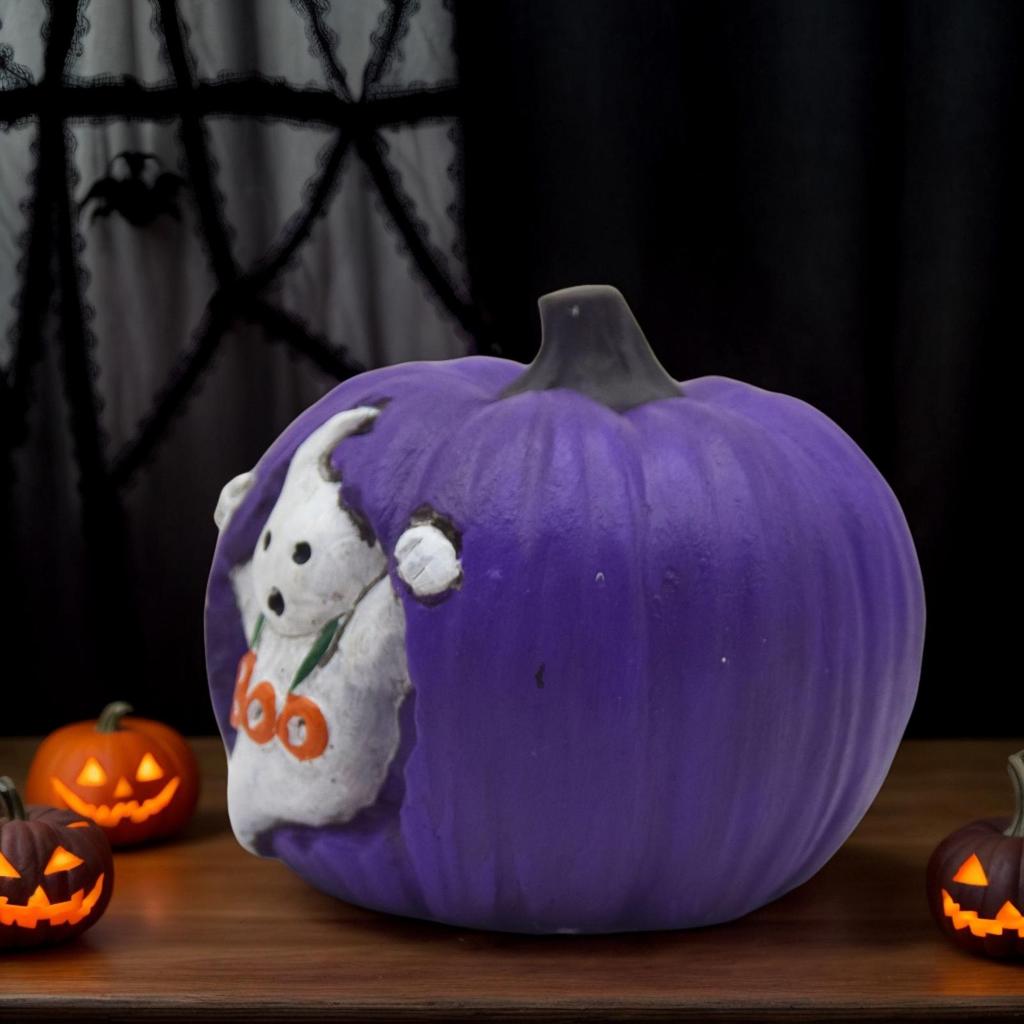 Halloween Pumpkins Pumpkin Ghost Bedroom Statue Resin Sculpture Art Decoration For Holiday Home Indoor Party Desk Tiered Tray