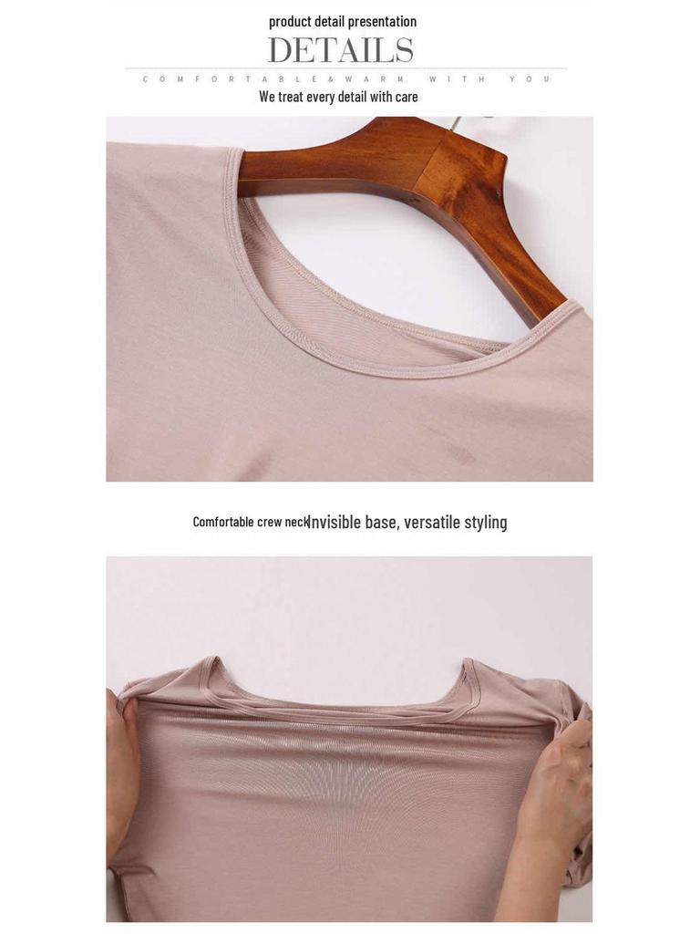 Women's Modal Body Shaping Autumn Knitwear Set: Warm Long Sleeve Top & Pants