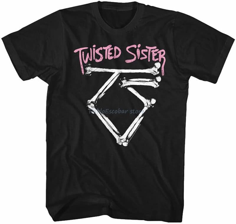 Twisted Sister Men s Short Sleeve T-Shirt Black Bone Logo More Size and Colors Tee Shirt XL чёрный