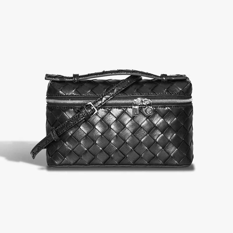 

Leather messenger bag retro fashion 19 woven women s bag simple casual versatile shoulder small square bag 19*6*11cm