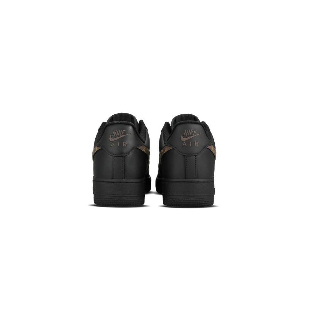 Nike Air Force 1 Slip Resistant Abrasion Resistant Low top Skateboard Shoes Unisex Black Brown CW2288-001(Team882-Louis)