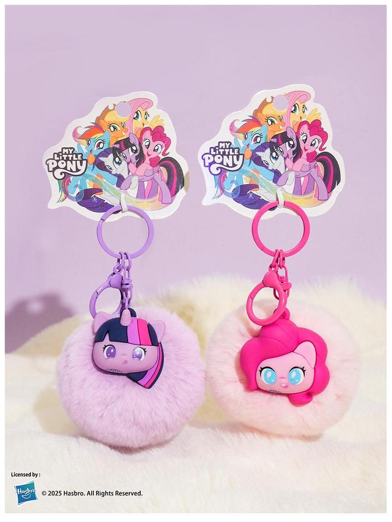 Breloc de pluș My Little Pony: Păpușă drăguță Pinkie Pie & Twilight Sparkle pentru rucsac de damă