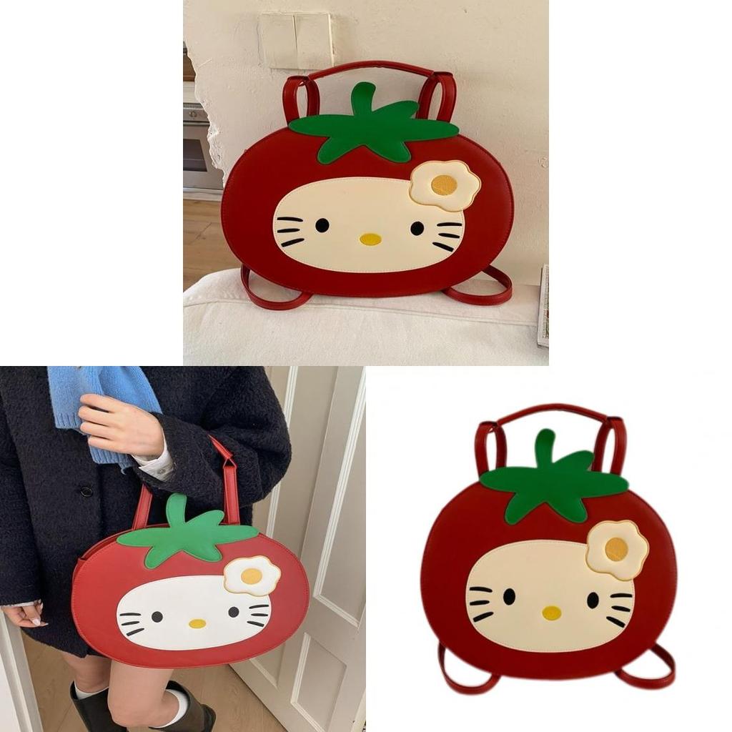 Tomato Hello Kitty Tote Bag For Women And Men With Padded Shoulder Straps And Storage Functionality