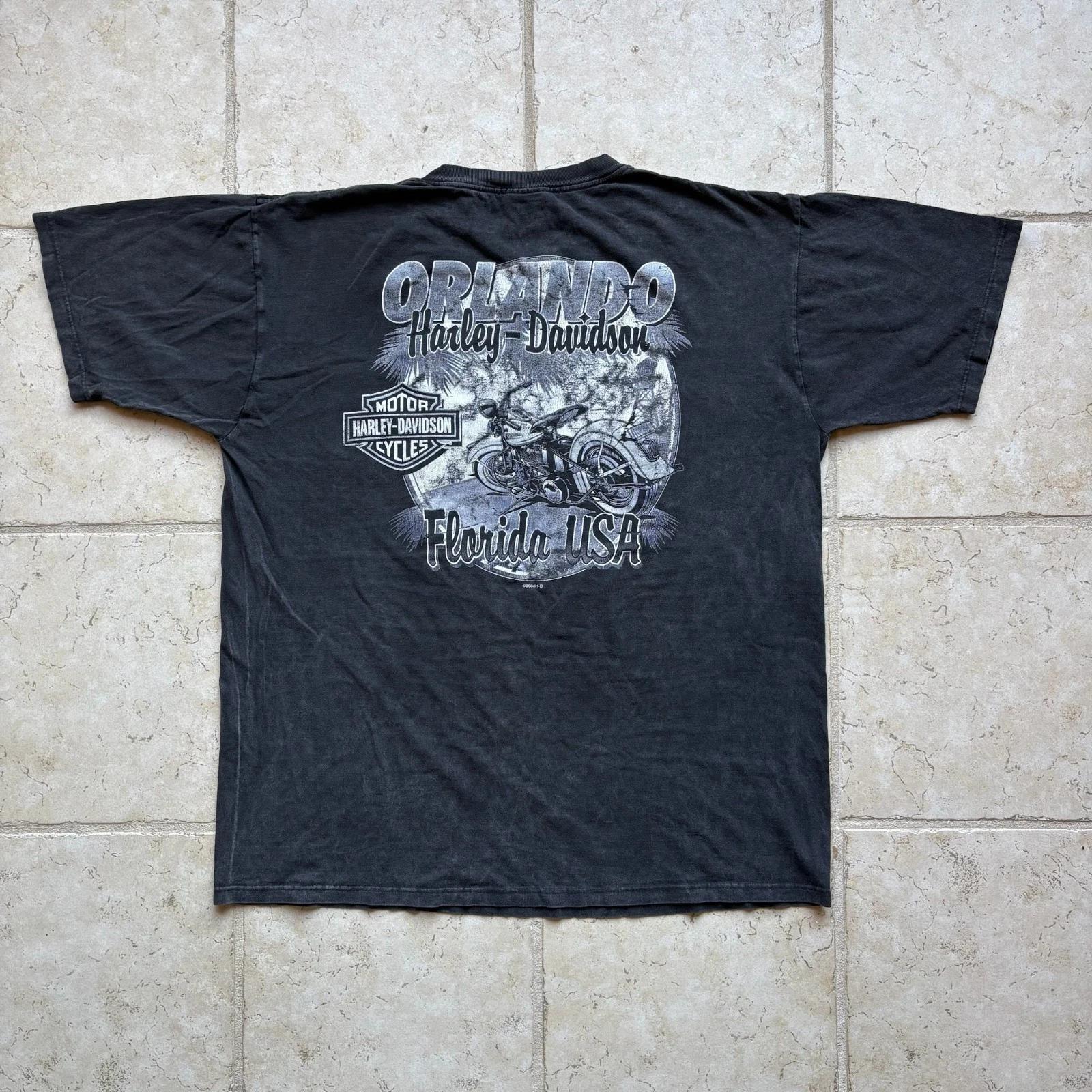 

Y2K / Vintage 2006 Biker Harley Davidson Orlando Florida Pocket T Shirt Size XL XL