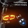 Rechargeable Bike Turn Signal Waterproof Night Riding Light Accessories Bike Tail LED