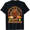 Happy Thanksgiving Funny Turkey Pumpkin Autumn Fall Family T-Shirt