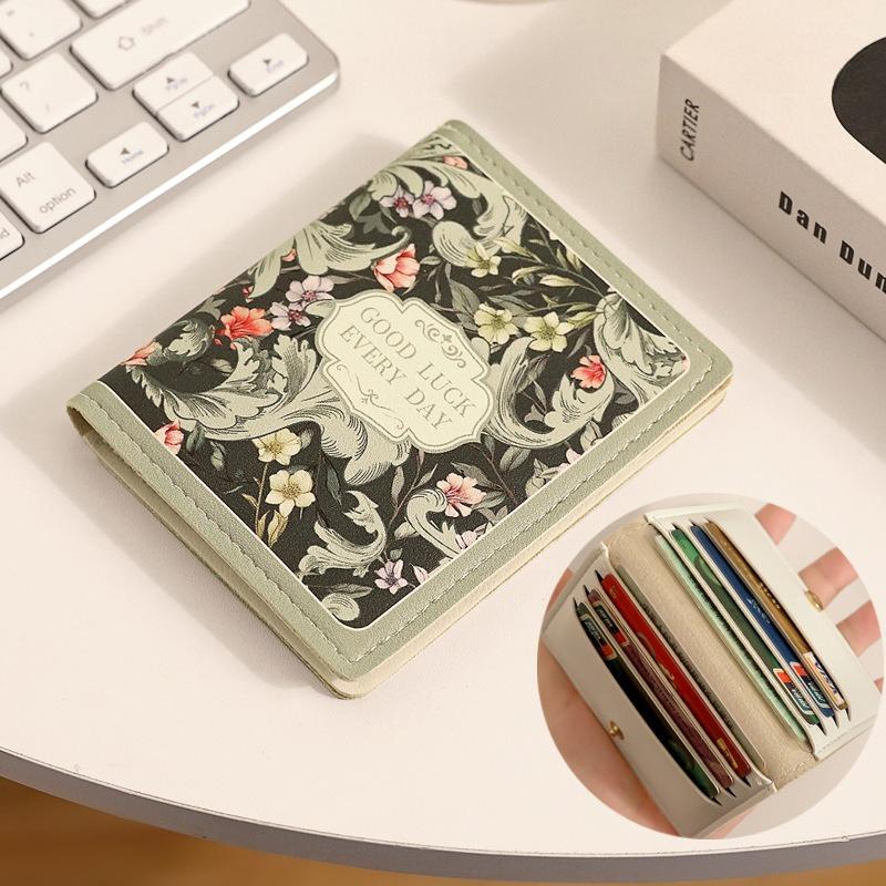 

Flower Card Bag Female Niche Advanced Sense Anti-degaussing Card Sleeve Multi-card Cute Small Large Capacity Coin Wallet New Card bag