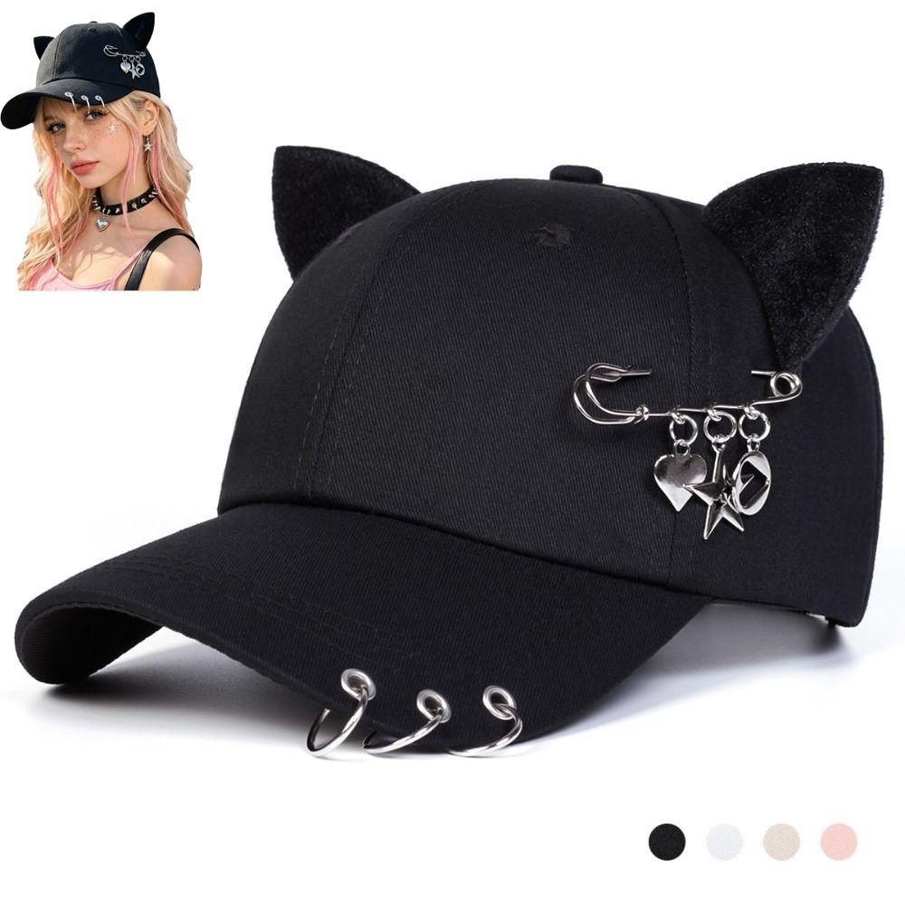 Cat Ear Baseball Caps Breathable Peaked Cap Unisex Sunscreen Hat Unisex