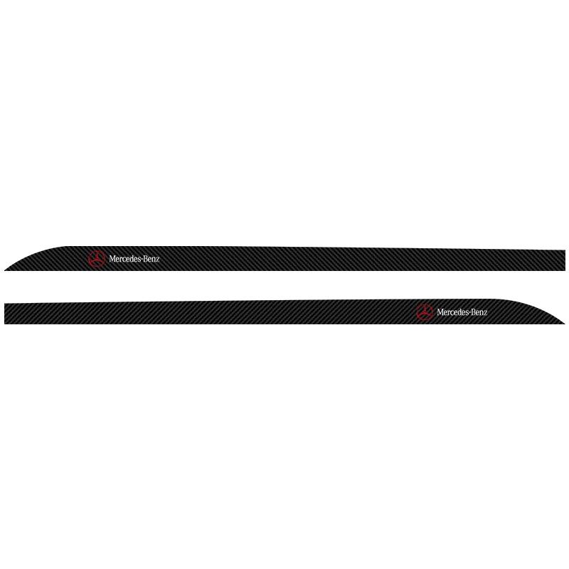 2pc Car Door Side Skirt Car Body Decal Carbon Fiber Stickers Caps For Mercedes Benz C200 C230 C240 C250 C280 C300 C320 C350 C400 CJ7