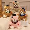 25cm Kawaii Graduation Dr.Bear Plush Toy Cute Christmas Hat Teddy Bear Soft Doll Boys Girls Kids Students Graduation Lovely Gift