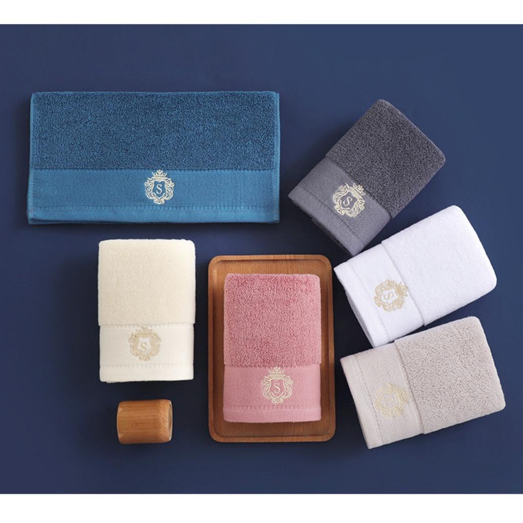 Crown Embroidered Face Towel - Soft Rectangular Bath Towel&hand Towel, Suitable for Bathrooms, Gyms, Spas, Essential for Home Use