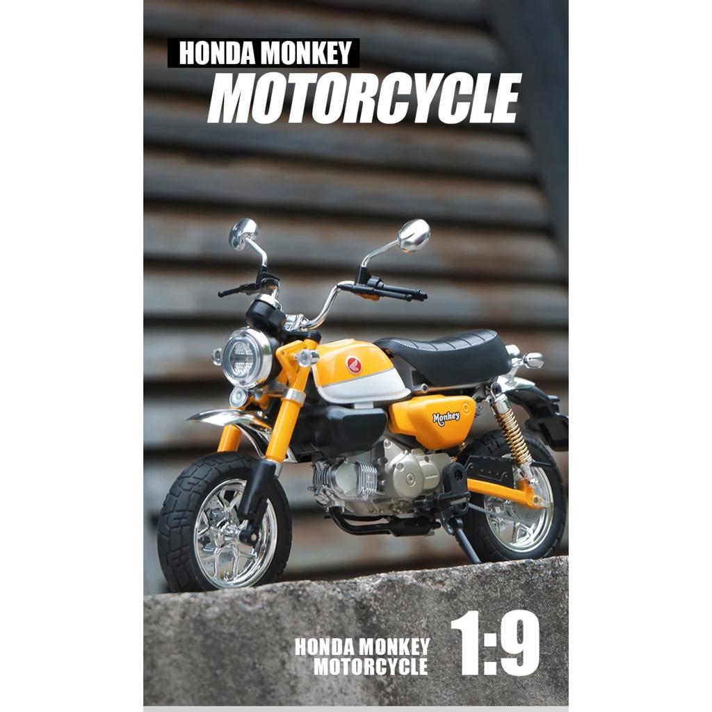 1/9 Honda Monkey 125 MINI Alloy Die Cast Motorcycle Model Toy Vehicle Collection Sound and Light Off Road Autocycle Toys Car