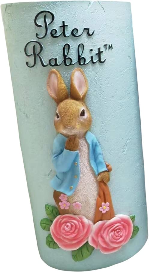 

This sky blue umbrella stand features a bold rose design from the beloved Peter Rabbit, 14cm diameter x 30cm high. Each piece is meticulously hand-pai