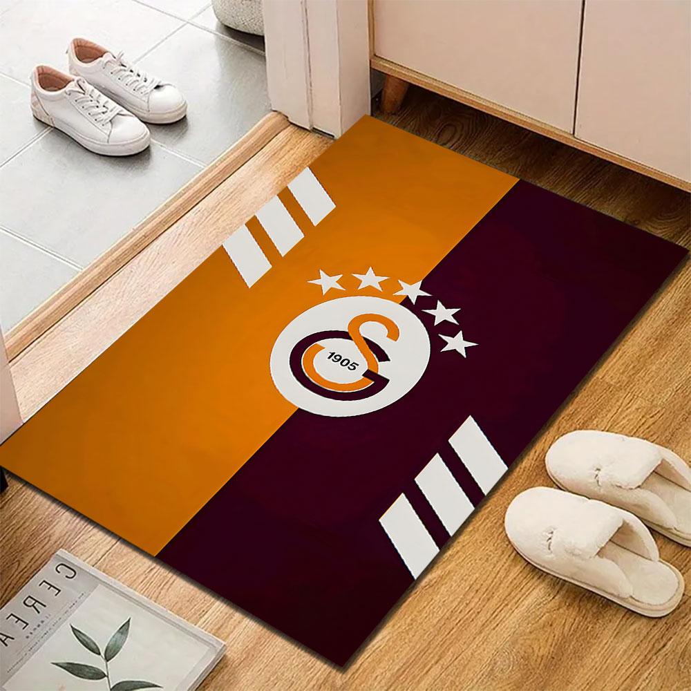 Galatasaray Logo with Stars Design Patterned carpet, suitable as a non slip play mat for the living room and bedroom sofa