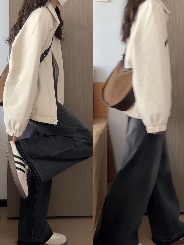 Korean Style Women's Spring/Autumn Short Jacket - Trendy and Casual, New This Year