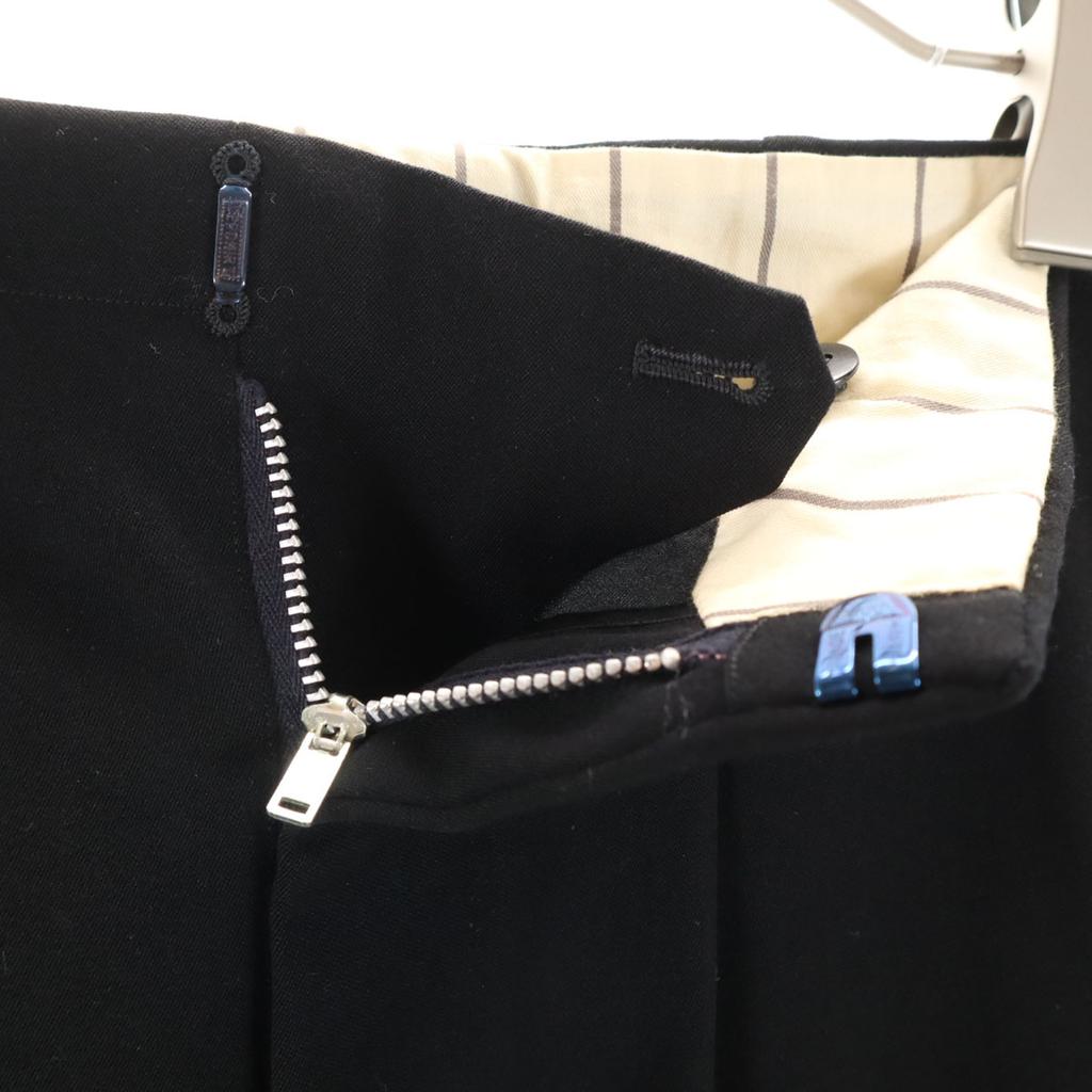 70s Vintage Tuxedo Cloth Made In England Slacks Pants Black Men's Used