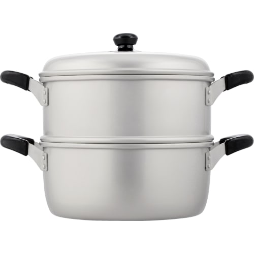 Wahei Freiz Two-Tier Steamer, Bugaku Style, 26cm, Lightweight, Anodized Aluminum, for Gas Stoves Only, MR-7591