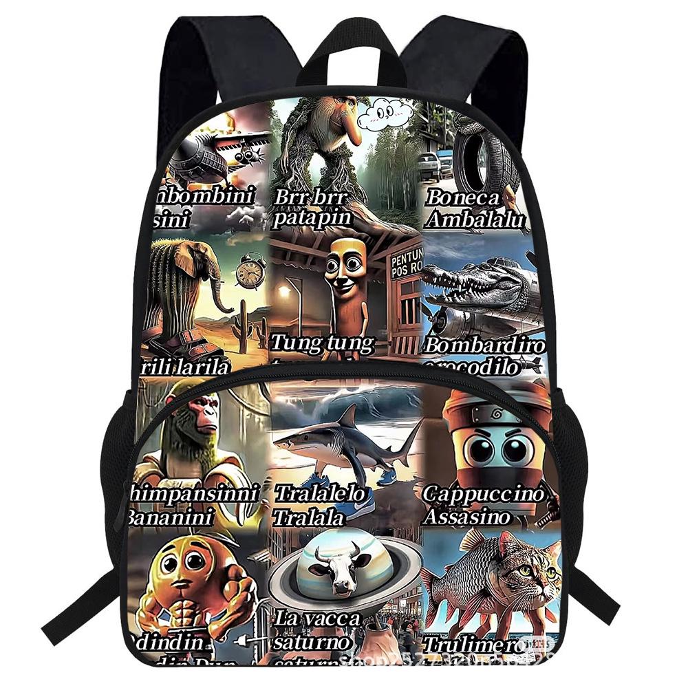 Stickman Italian Brainrot Backpack
