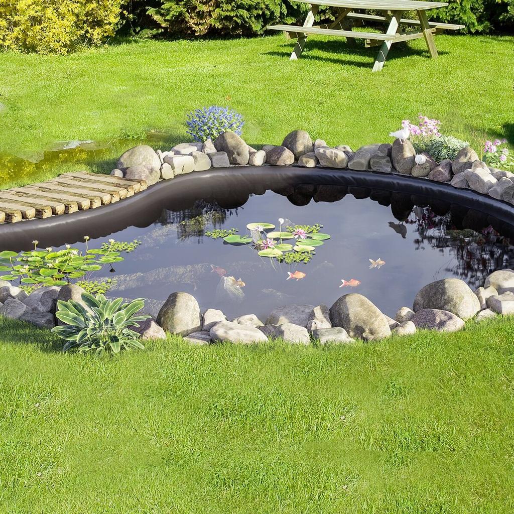Pond Liner, 20 x 25 ft 45 Mil Thick, Pliable EPDM Material Pond Skins, Easy Cutting Underlayment for Fish or Koi Pond, Waterfall Base, Water Features,