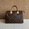 [Použité] Speedy 30 Elegantní Kompaktní Módní Dojíždějící Klasický Monogram Potahovaný Plátno S Koženým Olemováním Polštářová Taška - Velmi Dobrý #1YM92Y9