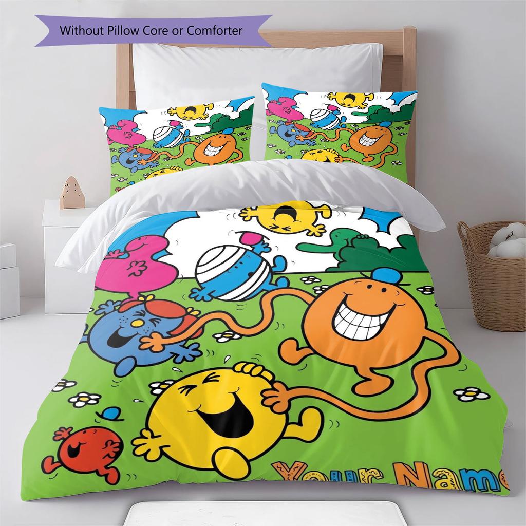 Herr. Herren Little Miss Individueller Namensmuster Bettwäsche, Steppbett Set Bettbezug Kissenbezug Zuhause Geburtstagsgeschenk(1 Bettbezug + 2 Kissenbezüge, ohne Füllung)