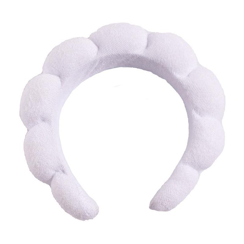 Cross-Border Waterproof Flannel Sponge Headband - Twist Braid Cloud Design for Washing Face