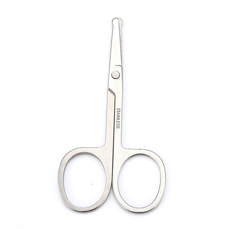 

Ножницы для волос в носу с закругленным кончиком, триммер для носа из нержавеющей стали, ножницы для волос на лице для стрижки мелких деталей волос на лице 1pcs серебряный
