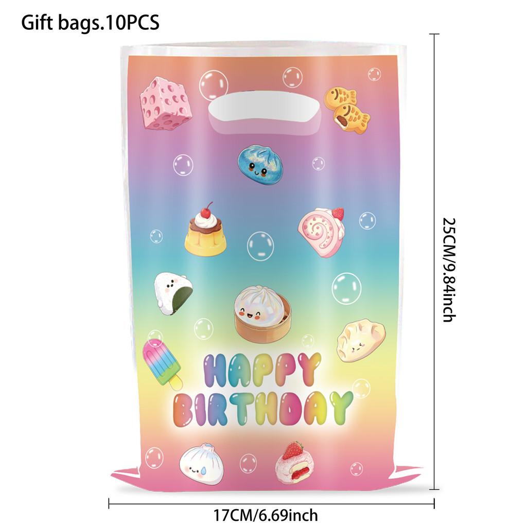 Squishy Party Supplies Kit With Cartoon Theme For Kids Birthday Celebration Decor