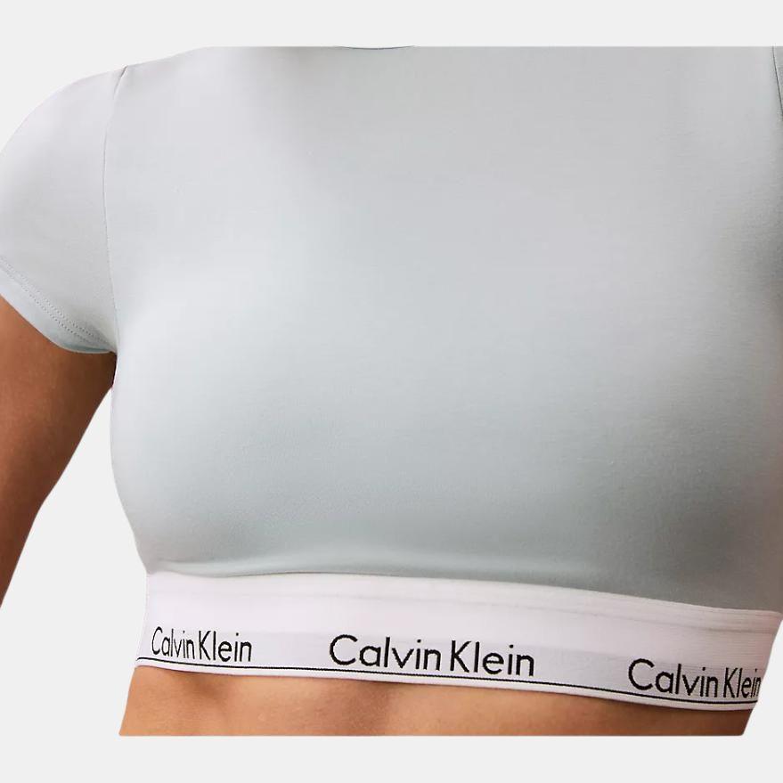 Calvin Klein Kurzer weicher Rundhals-T-Shirt-BH Damenunterwäsche QF7213-SRB