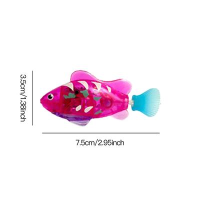 Pet Cat Toy LED Interactive Swimming Robot Fish Toy for Cat Glowing Electric Fish Toy To Stimulate Pet's Hunter Instincts