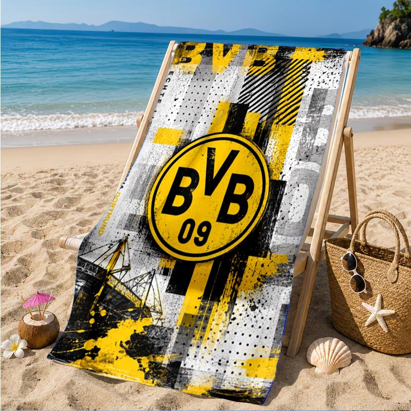 Borussia Fcfc Beach Towel, Quick-drying, Easy To Care For, Suitable for Both Fitness and Beach Vacations,Sports Essential