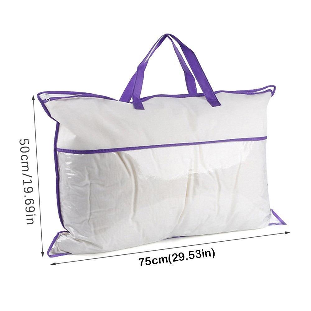 Transparent Pillow Storage Bag Non-woven Tote Bag for Storing Pillows and Blankets