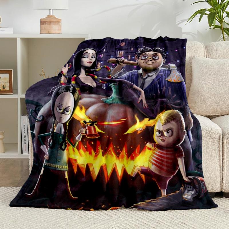 1PC Gothic Adams  Flannel Blanket Gift, Suitable for Both Men And Women, Soft Ideal for Beds And Sofa, Birthday Or Christmas Gift