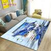 3D illusion Underwater World Seabed Dolphin Shark  Area Rug ,Carpet Rug for Living Room Bedroom Sofa Doormat Non-slip Floor Mat