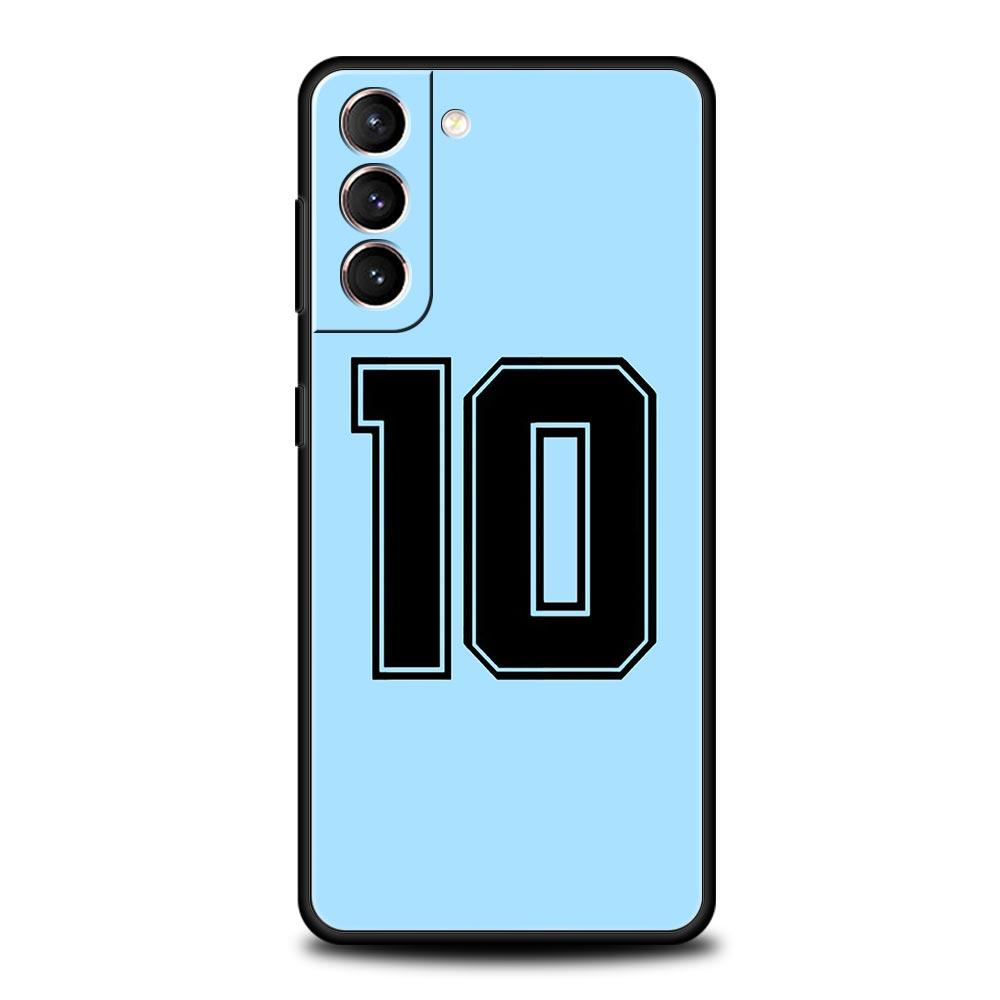 Argentina Flag Soccer 10 Soft Phone Case For Samsung Galaxy S23 S23 S22 S21 S20 FE Ultra 5G S10 S10E S9 S8 Plus 20 Cover Bumper