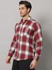 Bigreams Men's Yarn-Dyed 100% Cotton Slim Fit Checkered Flannel Shirt For Full Sleeve Shirt